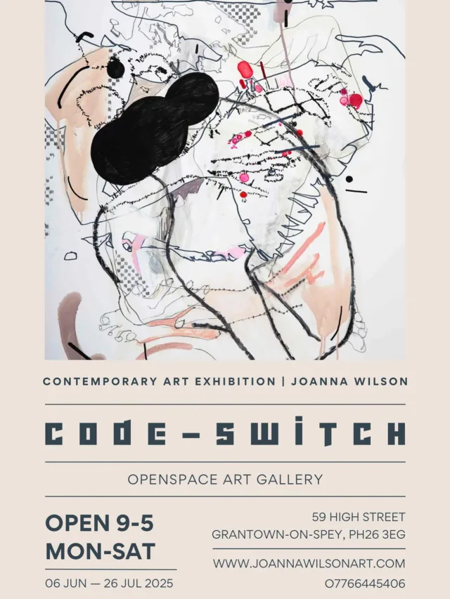 Code-Switch | Solo ExhibitionI’m delighted to share my latest exhibition, Code-Switch, now showing at OPENSPACE in Grantown-on-Spey. This body of work reflects my journey as a working mother in rural Scotland, navigating the shifting “languages” we speak depending on where we are, who we’re with, and what life demands.Through vibrant figurative abstractions, I’ve explored themes of chaos and control, voice and silence, selfhood and service—balancing spontaneity with structure to reflect the dynamic realities of modern womanhood.Each piece represents the subtle (and sometimes overwhelming) recalibrations women make daily, flexing and adapting to meet the unspoken expectations of the many spaces we occupy. It’s about finding freedom within constraint, expression within boundaries, and a sense of self amid the noise.This exhibition has been deeply personal for me, and I hope it resonates with you too.📍 OPENSPACE | Grantown-on-Spey @openspace_thevault
📅 06 JUN - 26 JULY 2025
🕒 Open Monday to SaturdayCome and see how the ever-evolving syntax of self is expressed through art. 💫#CodeSwitchExhibition #JoannaWilsonArt #AbstractArt #FigurativeAbstraction #WomenInArt #ModernWomanhood #GrantownOnSpeyArt